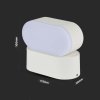 Bílé fasádní LED svítidlo otočné 5W IP65 - VZOREK