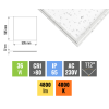 Bílý podhledový LED panel 60 x 60cm 40W IP65 Premium