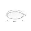 Antracitové stropní LED svítidlo Maurec 290mm 18W IP44 CCT