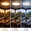Stropní LED svítidlo Lautrec s dekorem dřeva 400mm 24W IP44 CCT