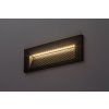 Černé vestavné schodišťové LED svítidlo Kavala 6W IP65 CCT