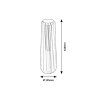 Antracitová přenosná stojací LED lampa Tamarite 12W 61cm