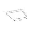 Bílé stropní LED svítidlo Alenzo hranaté 420x420mm 36W IP44 CCT s DO
