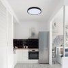 Černé stropní LED svítidlo Alenzo kulaté 420mm 36W IP44 CCT s DO