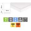 Bílý přisazený LED panel s rámečkem 60 x 60cm 40W IP65 Premium