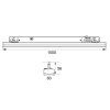 Černé lištové LED svítidlo 150cm 45-60W 90° 3F CCT