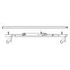 Černé lištové LED svítidlo 150cm 45-60W 90° 3F CCT