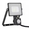 Černý LED reflektor 10W s pohybovým čidlem Premium (Barva světla Teplá bílá)