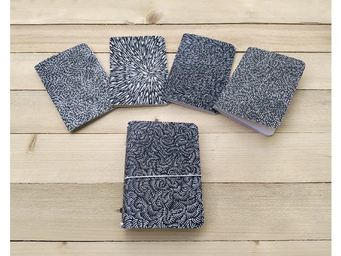 Ručně vázaný ART kreativní deník A6 - Jan Lamr - Black and White