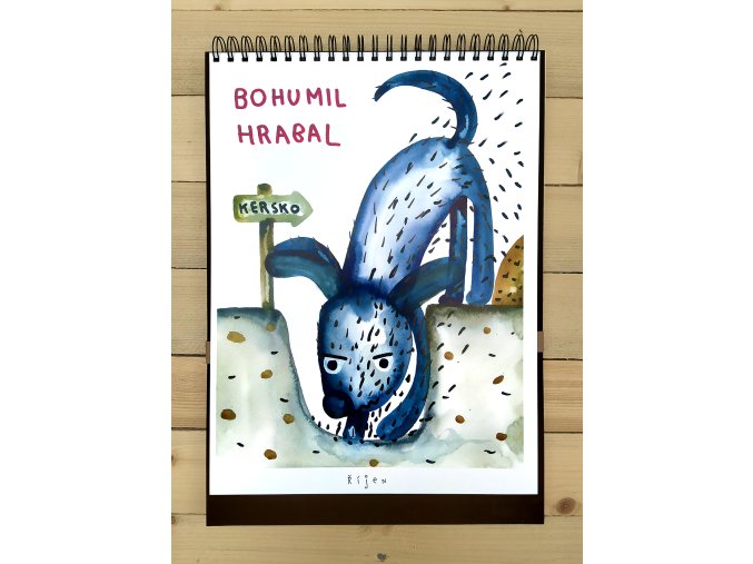 Akvarelový skicák - Ruda Brančovský - Bohumil Hrabal - formát A3