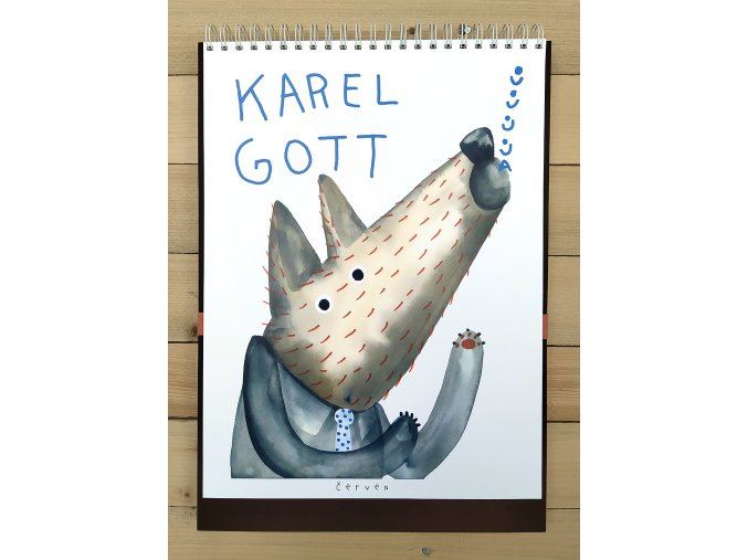 Akvarelový skicák - Ruda Brančovský - Karel Gott - formát A3