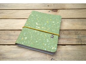 Kreativní deník ruční papír, barevný vzor zelená