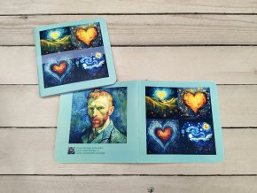 Ručně vyrobený čtvercový sešit - Vincent van Gogh - 14,5x14,5 cm