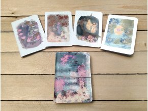 Ručně vázaný ART kreativní deník A6 - Markéta Kotková - Kouzla pigmentů