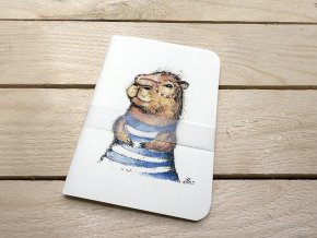 Ručně vyrobený ART sešit Slávka Gorcová - A6 - Kapybara Vojtíšek