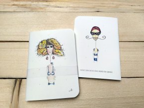 Ručně vyrobený ART sešit Slávka Gorcová - A6 - Plavci