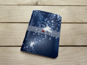 Ručně vyrobený ART sešit Kamila Havlíková - "Prskavkový" Kyanotyp