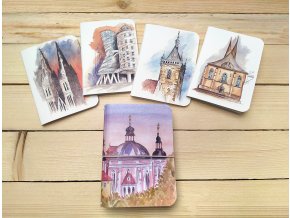 Ručně vázaný ART kreativní deník Praha 2 - Martina Skala - A6