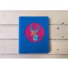 Vyšívaný kreativní deník KAREL A HYNEK v dárkovém balení - modrý jelen