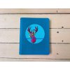 Vyšívaný kreativní deník KAREL A HYNEK v dárkovém balení - purpurový jelen
