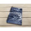 Ručně vyrobený ART blok A5 -  Kamila Havlíková - "Střapatý" Kyanotyp