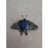 brož motýl lapis lazuli