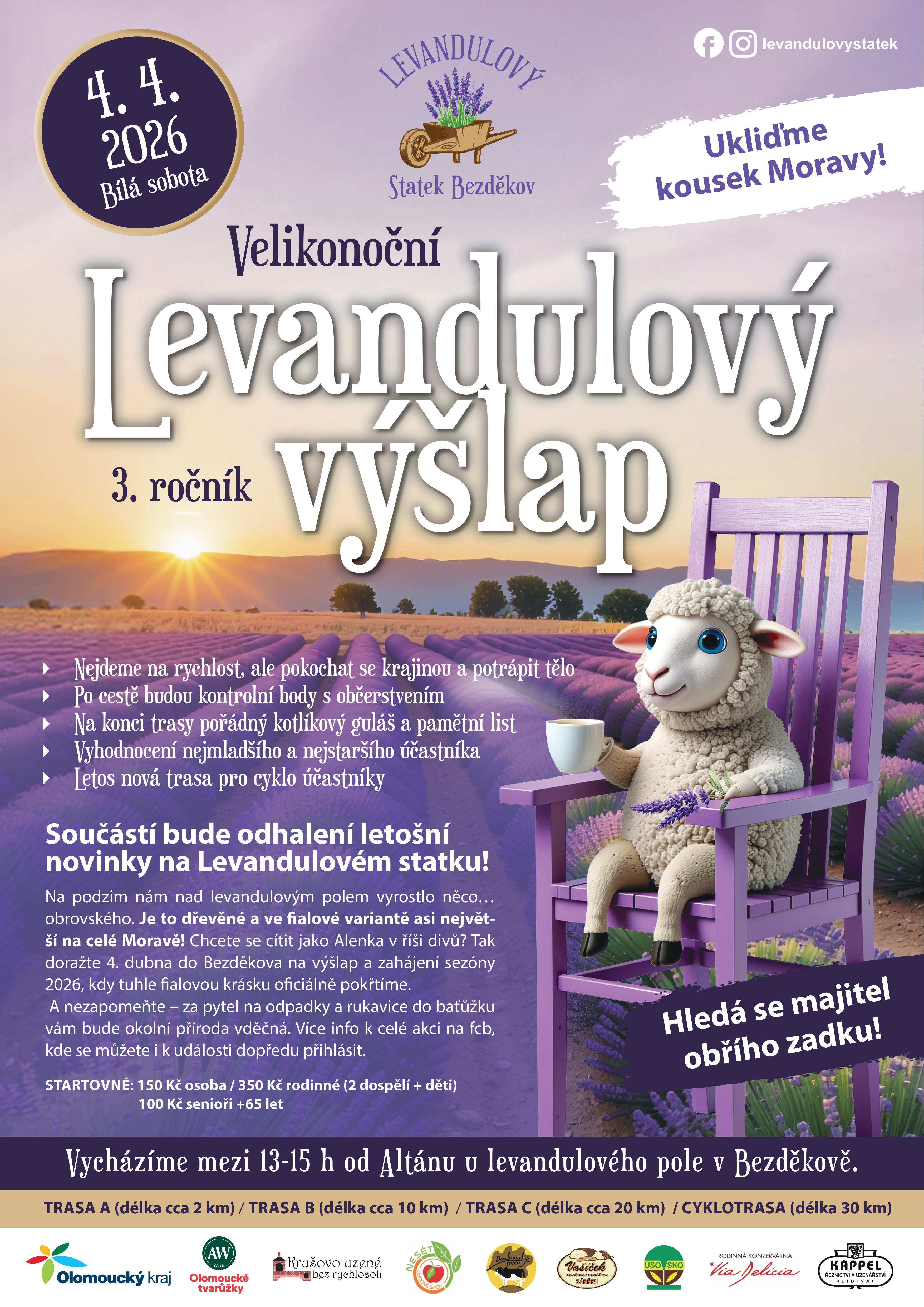 Levandulový výšlap - plakát