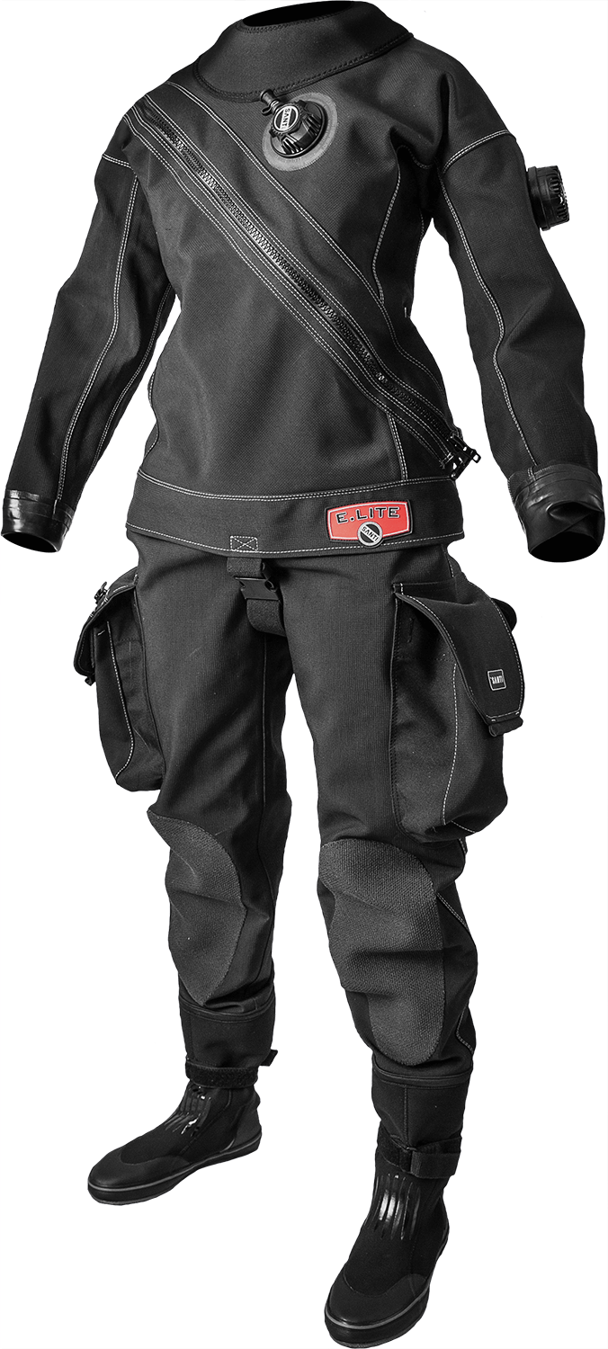 Detailné rozloženie ovládacích prvkov: vysokoprofilový napúšťací ventil, ramenný vypúšťací ventil a strategicky umiestnené cargo vrecká s Kevlarovými výstužami na kolenách.