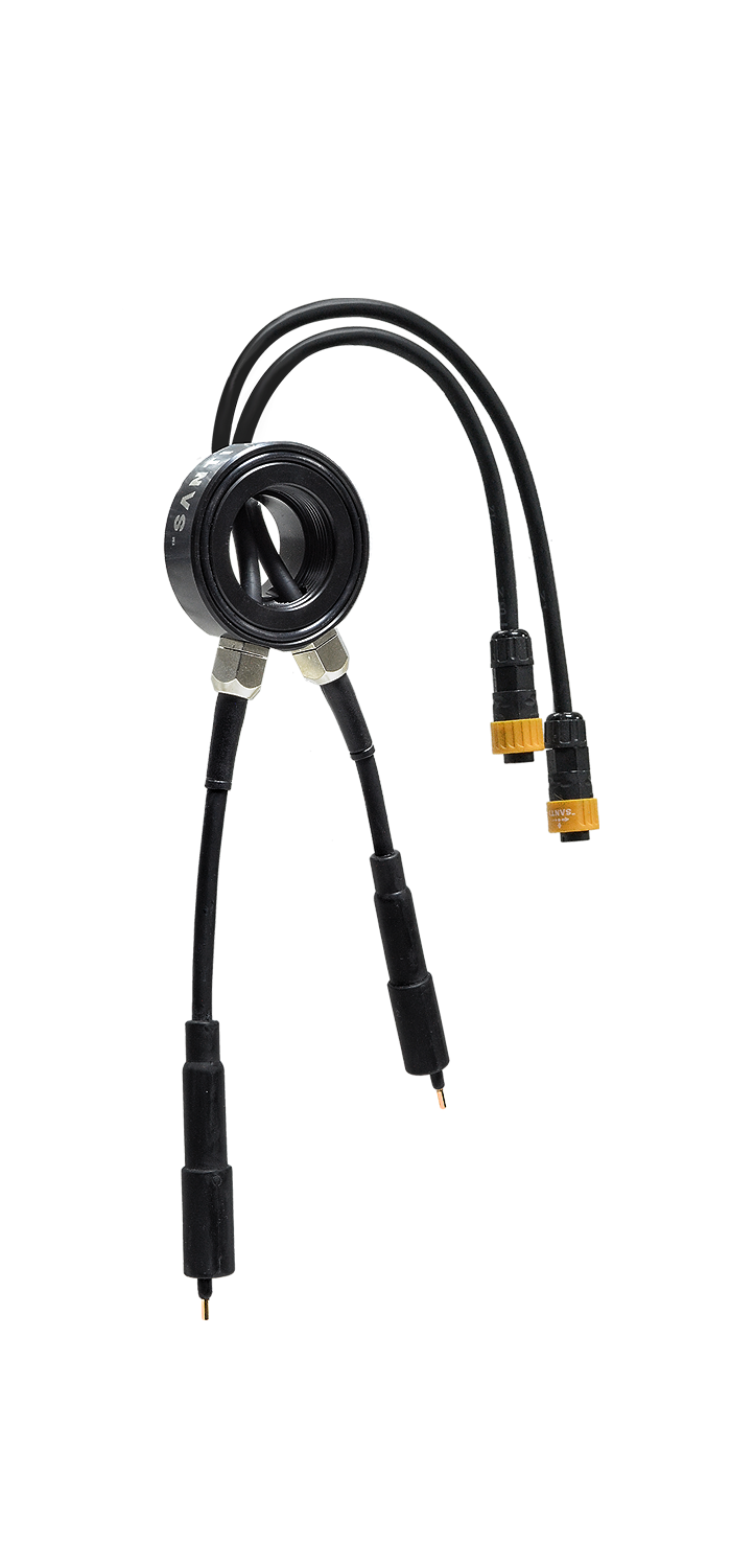 Pohľad na celkovú konfiguráciu kabeláže: vnútorné prepojovacie piny a robustné vonkajšie koncovky navrhnuté pre prácu v extrémnych hĺbkach.