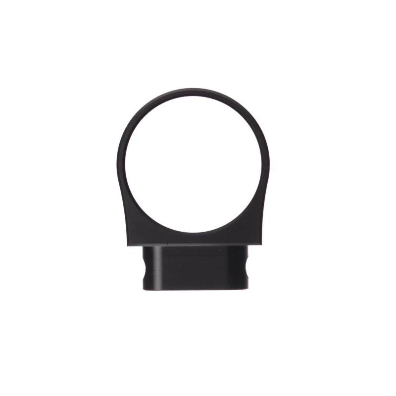 Detail vnútorného priemeru slučky a povrchovej úpravy materiálu Delrin, eliminujúcej riziko mechanického poškodenia rukavíc.