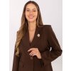 pol pl Brazowa damska marynarka z podszewka RUE PARIS 414018 2