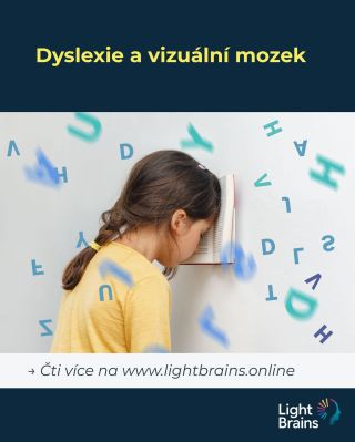🌀 Dyslexie a vizuální mozek Dyslexie není neschopnost číst - je to jiný způsob vidět. Mozek s dyslexií nevnímá písmena...