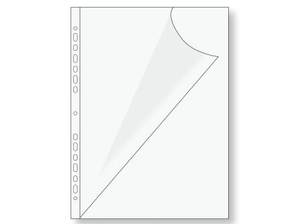 Transparentní obal A4 "L/U" PP, eurozávěs OP 80 mic, bal 50 ks