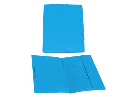 3 klopé složky A4 s gumkou /PP/ Classic modrá