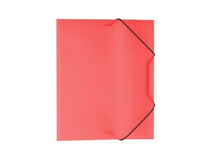 3 klopé složky A4 s gumkou /PP/ Diagonál červená