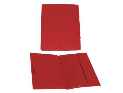 3 klopé složky A4 s gumkou /PP/ Classic bílá