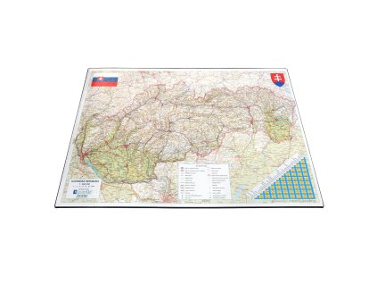 Stolní podložka PP s protiskluzem-mapa SK, 600x390 mm