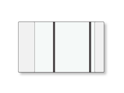 Transparentní obal A3 s klopou - obal na zdravotní kartu