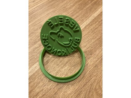 Vykrajovátko s razítkem Bullterrier - Velikonoční kolečko Cartoon