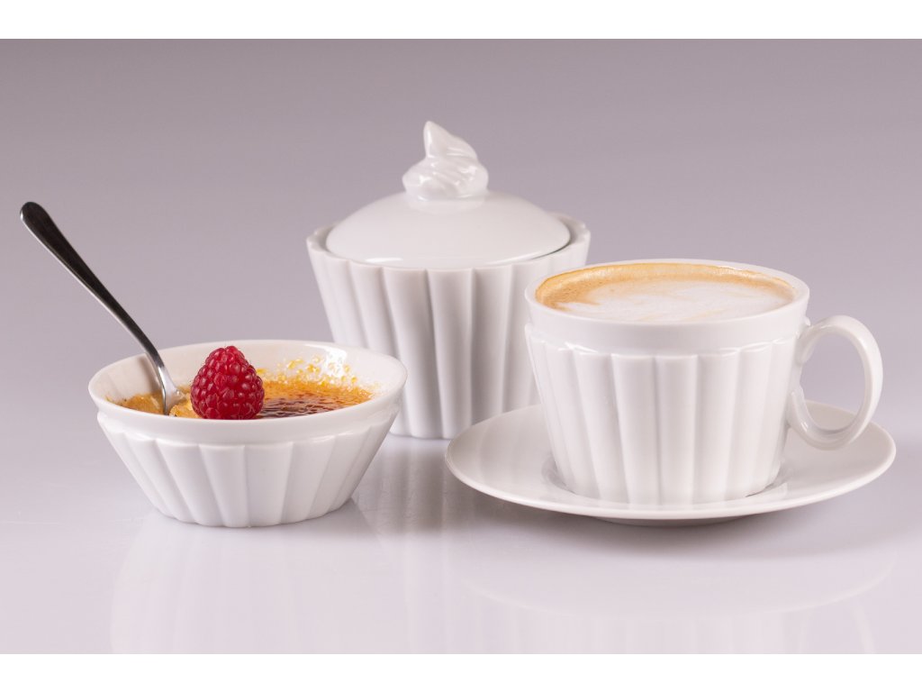 miska na Creme Brulée, Creme Brulée, cupcake, sweetlife,sweetset, cupcake, muffin, porcelánonová miska, dóza, porcelánová miska, doplňky do interiéru, dekorace do bytu, bytové doplňky, designové doplňky, bytové doplňky eshop, moderní doplňky do bytu, luxusní bytové doplňky, dekorace do obýváku, český porcelán, porcelán, luckavo, Lucie Tomis