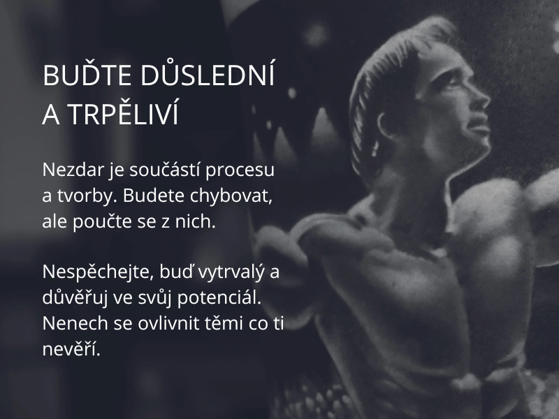 BUĎTE DŮSLEDNÍ A TRPĚLIVÍ