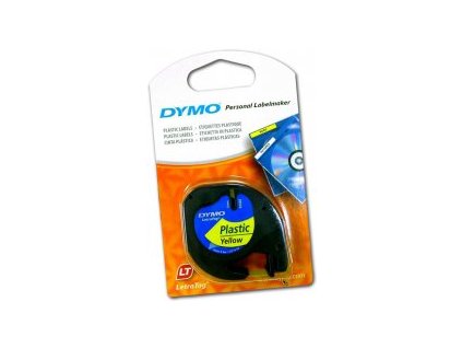 Páska plastová, žlutá 12mmx4m pro DYMO LETRA TAG