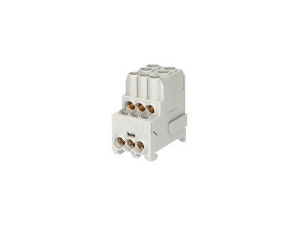 12067 12067 uvb 100a l rozdelovaci blok 2x25mm 6x10 mm seda 1 pol