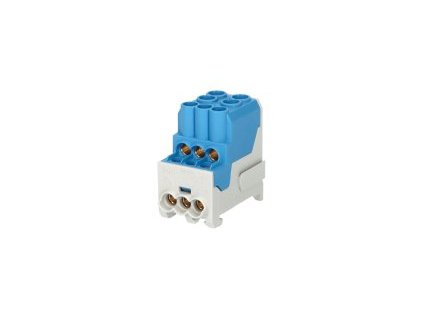 12070 12070 uvb 100a n rozdelovaci blok 2x25mm 6x10mm 1pol modra