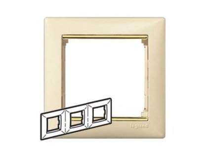 3354 3354 3354 3354 ramecek valena 3nasobny horizontalni bezovy zlaty prouzek