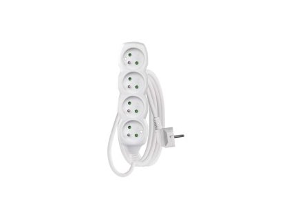 9220 9220 prodluzovaci kabel 2 m 4 zasuvky bily pvc 1 mm2