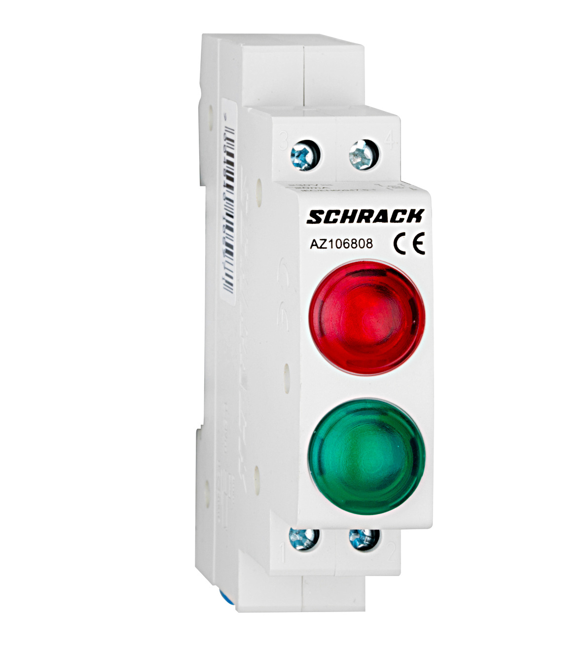 Fotografie Instal. LED signálka AMPARO červená+zelená 230V AC/DC