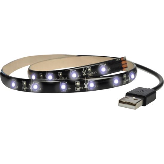 Fotografie Solight LED pásek pro TV, 100cm, USB, vypínač, studená bílá