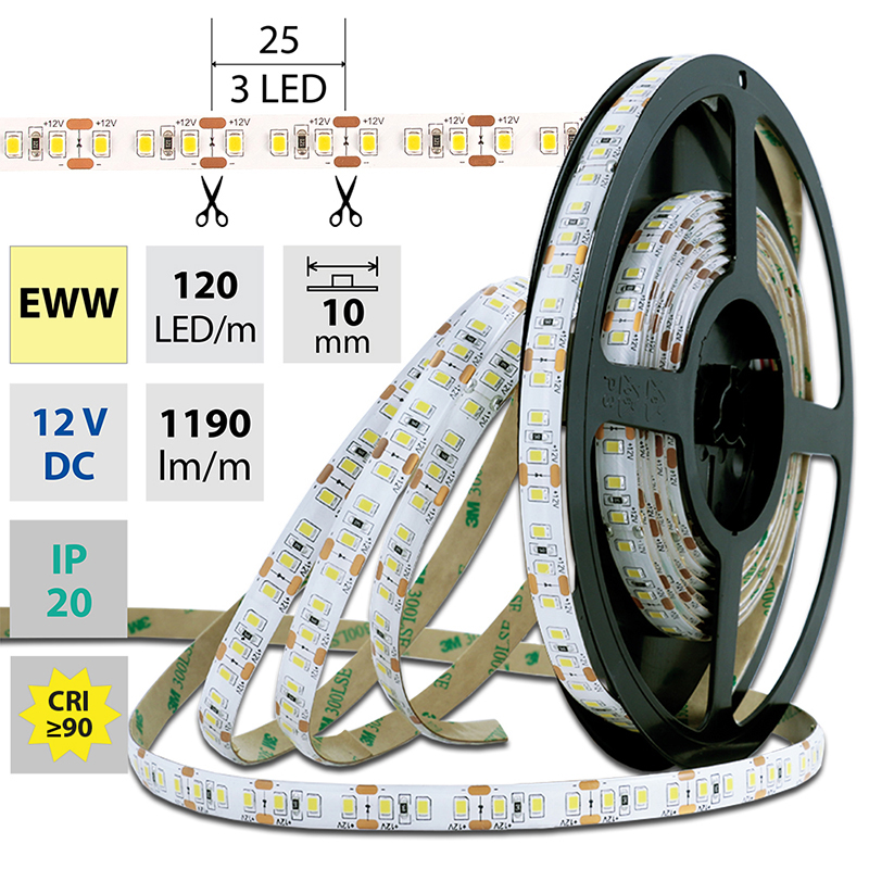 LED pásek MCLED SMD2835 120LED/m 14W 1190 lm WW