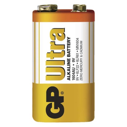 Fotografie GP alkalická baterie ULTRA 9V (6LF22), 1ks Gp batteries ULTRA B1950 GP Batteries A126:51200